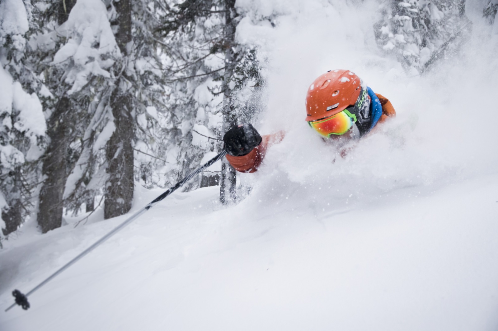 Deep powder skiing en Revelstoke